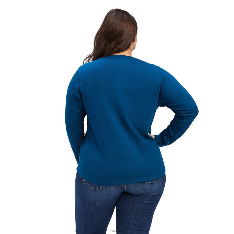 RJ66P2955 vraie chemise henley Ariat hauts hydre femmes