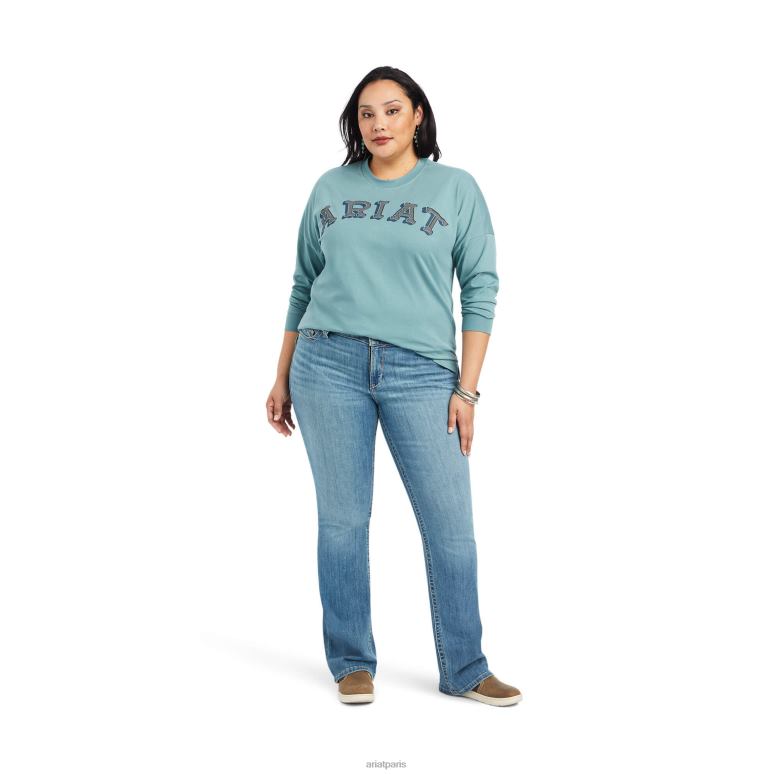 RJ66P2977 vraie chemise oversize Ariat hauts Arctique femmes