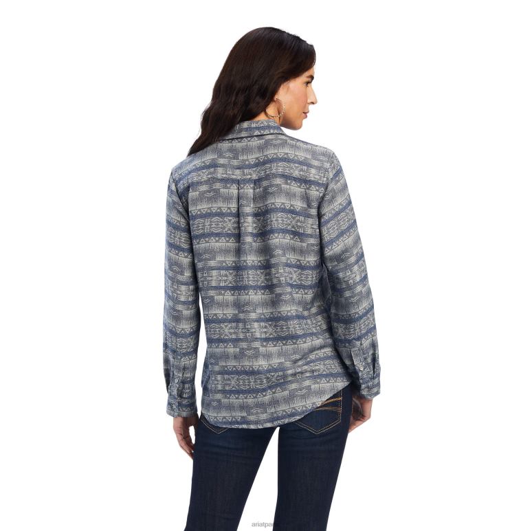 RJ66P2984 vraie chemise Billie Jean Ariat hauts jacquard de nuit femmes