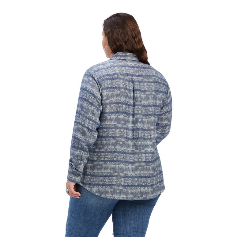 RJ66P2984 vraie chemise Billie Jean Ariat hauts jacquard de nuit femmes