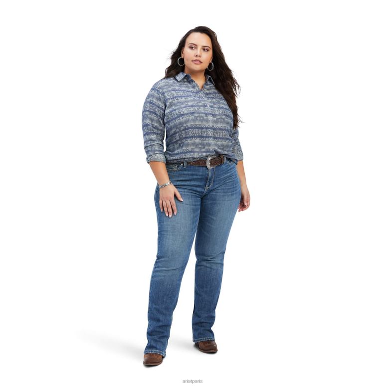 RJ66P2984 vraie chemise Billie Jean Ariat hauts jacquard de nuit femmes