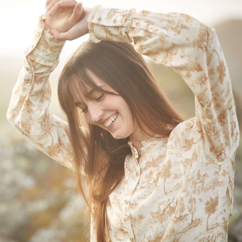 RJ66P3022 chemisier clairon Ariat hauts toile femmes