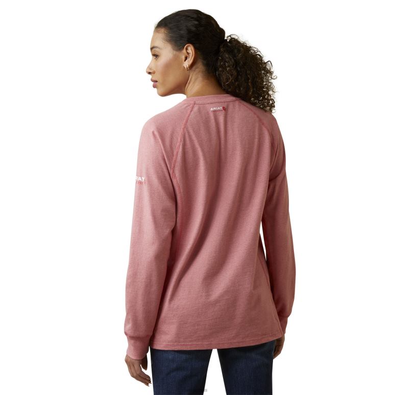 RJ66P3033 fr air henley Ariat hauts corail embrassé par le soleil femmes