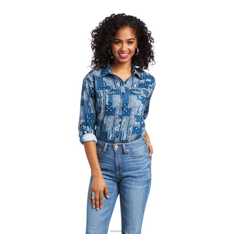 RJ66P3063 chemise stretch venttek outbound Ariat hauts carreaux cachemire femmes