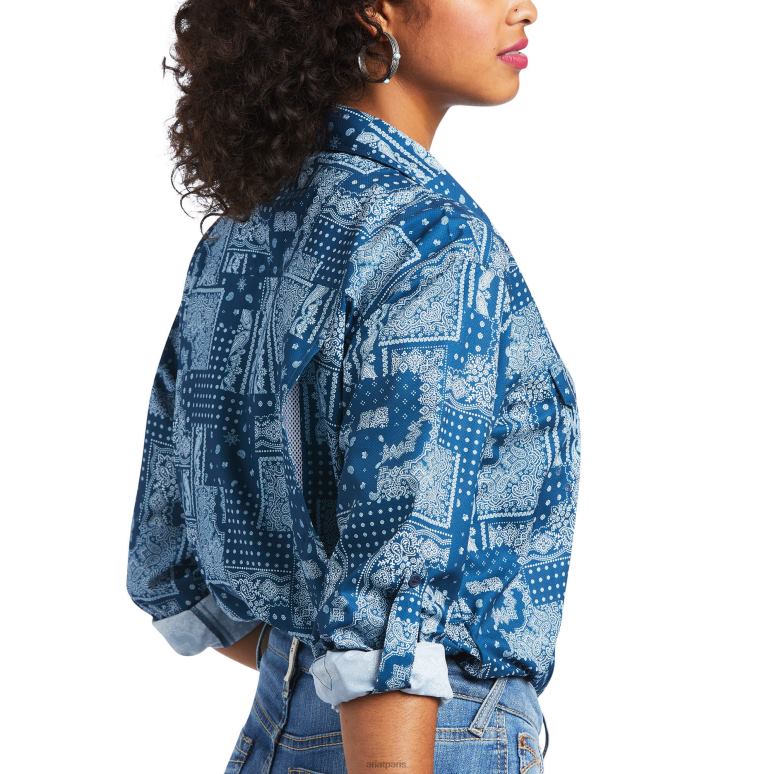 RJ66P3063 chemise stretch venttek outbound Ariat hauts carreaux cachemire femmes