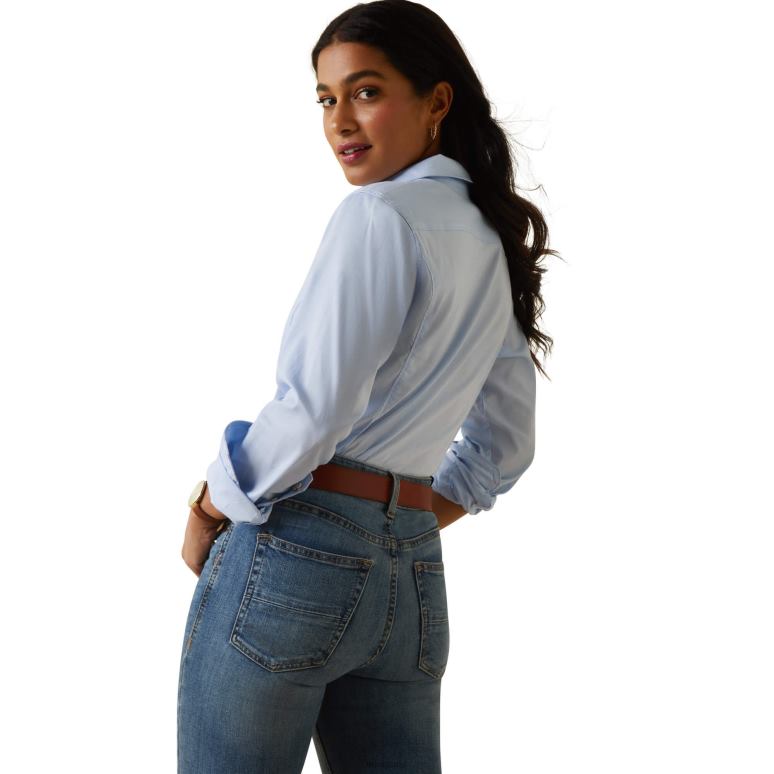 RJ66P3099 chemise Tomales Ariat hauts poudre bleue femmes