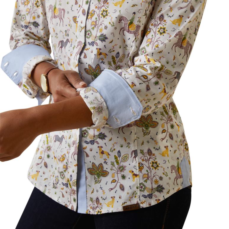 RJ66P3100 chemise Tomales Ariat hauts impression folklorique femmes