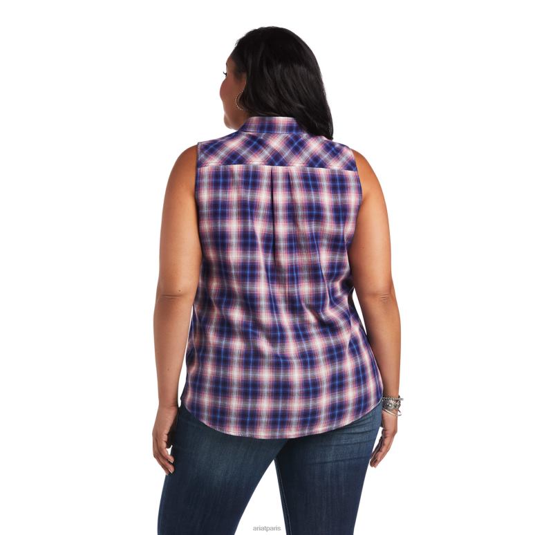 RJ66P3128 vraie chemise Billie Jean Ariat hauts plaid du cœur du pays femmes