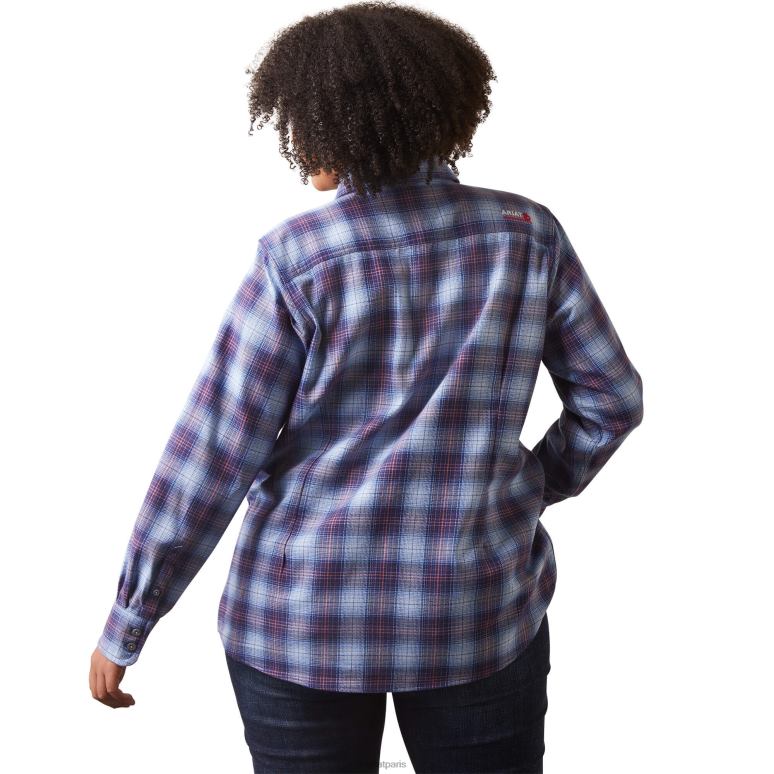 RJ66P3139 chemise de travail fr mcdowell Ariat hauts plaid ciel clair femmes