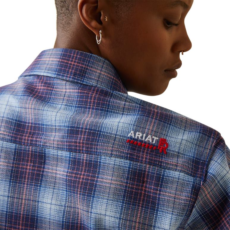 RJ66P3139 chemise de travail fr mcdowell Ariat hauts plaid ciel clair femmes