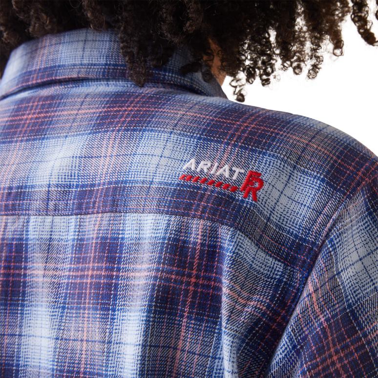 RJ66P3139 chemise de travail fr mcdowell Ariat hauts plaid ciel clair femmes