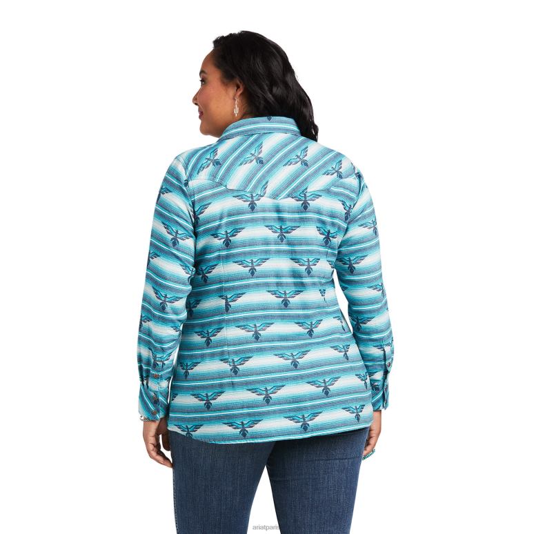 RJ66P3174 véritable chemise Thunderbird sauvage Ariat hauts jacquard oiseau-tonnerre sauvage femmes