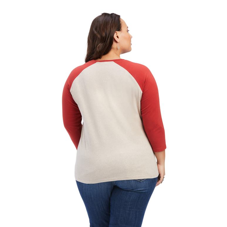 RJ66P3197 chemise classique véritable arc-en-ciel Ariat hauts bruyère à l'avoine femmes