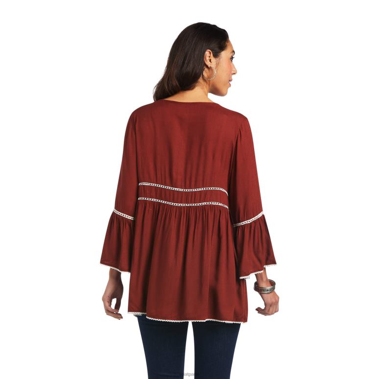 RJ66P3202 tunique san felipe Ariat hauts rousse rôtie femmes
