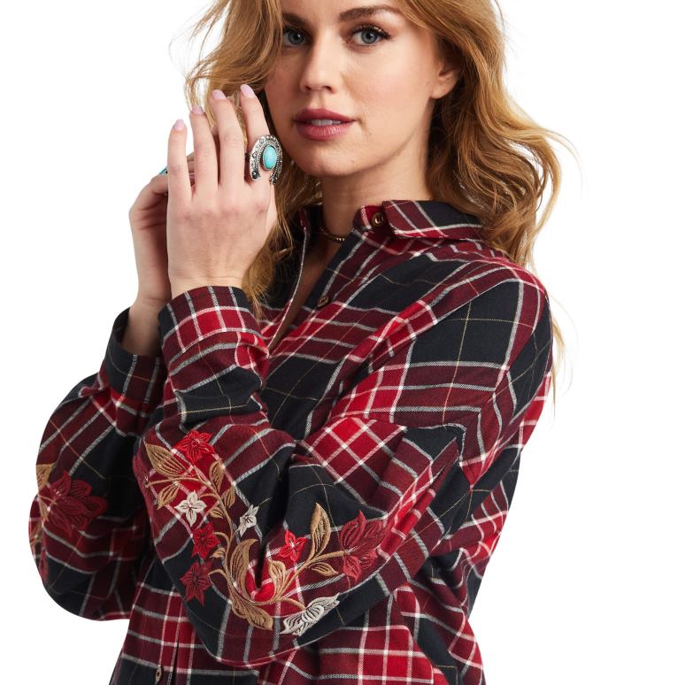 RJ66P3218 chemise jungle urbaine Ariat hauts plaid jungle urbaine femmes