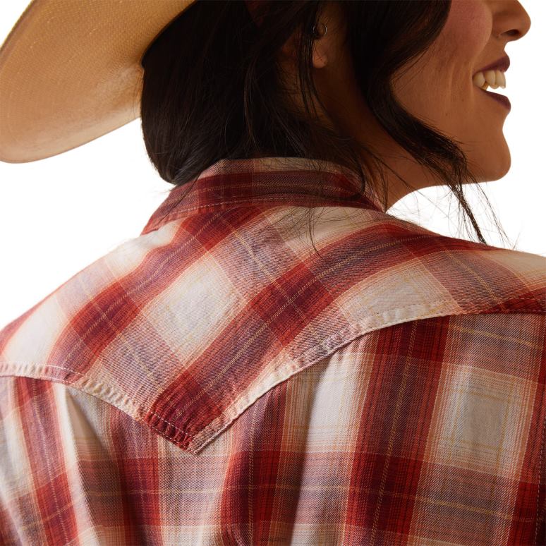 RJ66P3276 chemise tulsa Ariat hauts plaid tulsa femmes