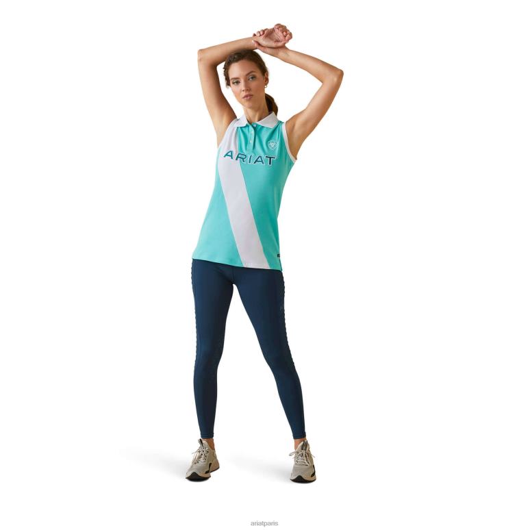 RJ66P3293 taryn polo Ariat hauts piscine bleue femmes