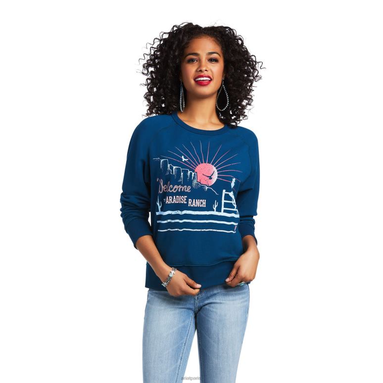 RJ66P3436 équipage du ranch paradisiaque Ariat hauts nuits bleues femmes