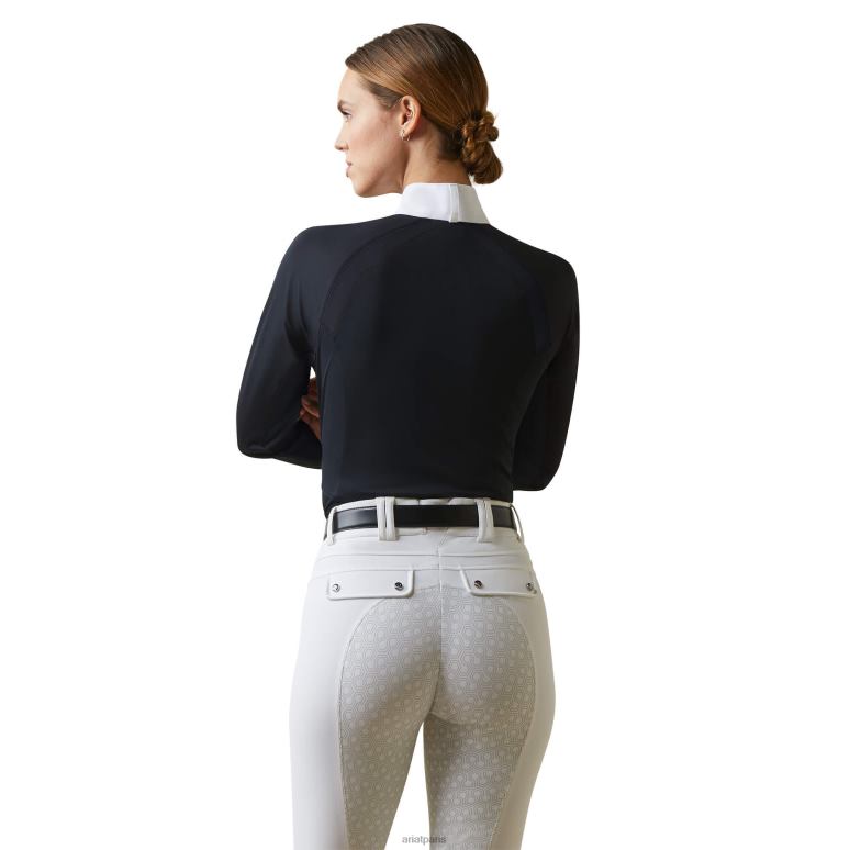 RJ66P3667 chemise de concours sunstopper pro 2.0 Ariat hauts montrer marine/ashton femmes