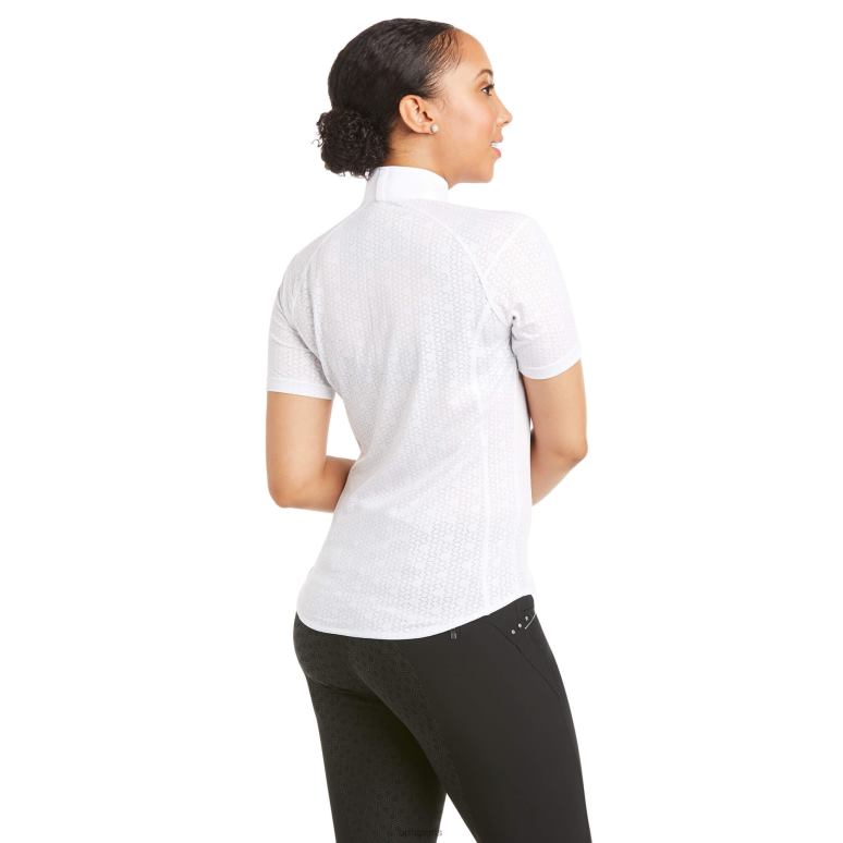 RJ66P3688 chemise de concours exceptionnelle Ariat hauts blanc femmes