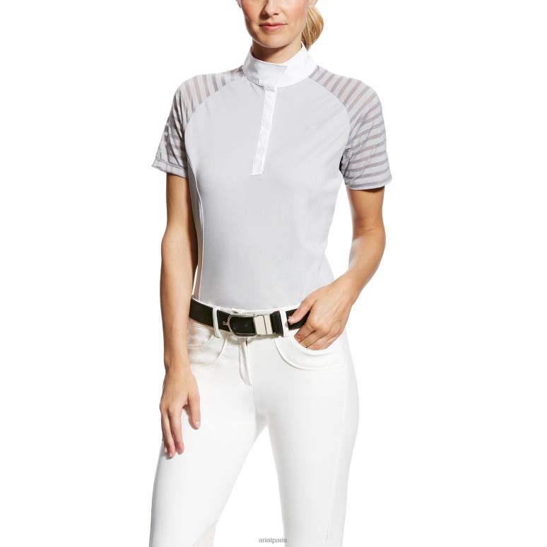 RJ66P3693 chemise de concours aptos vent Ariat hauts gris femmes