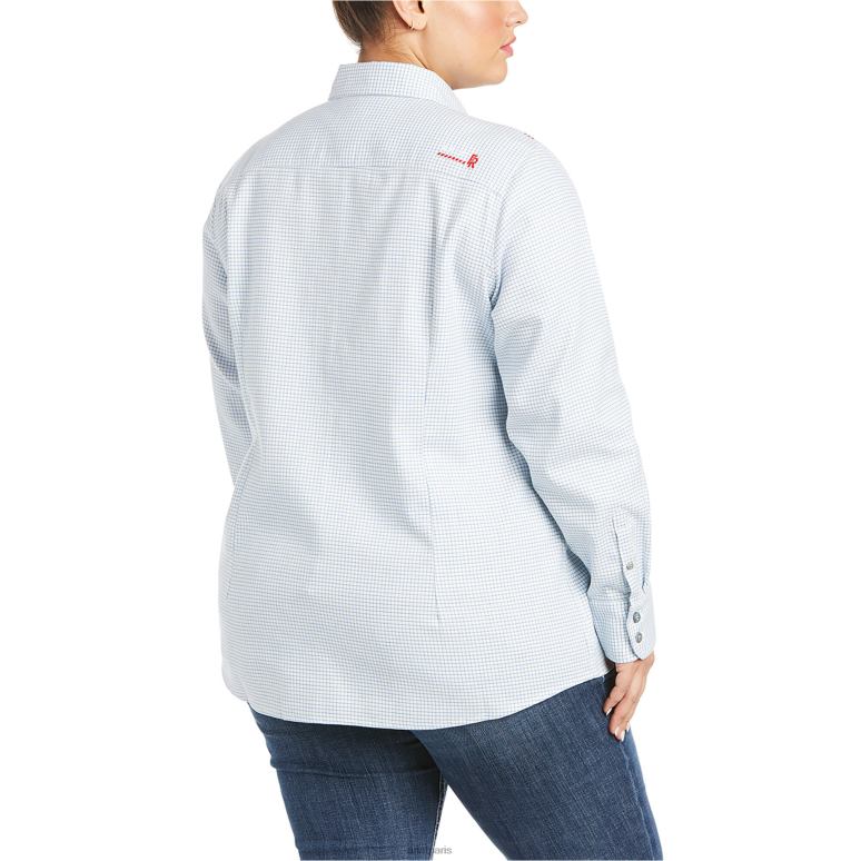 RJ66P3710 chemise de travail fr hermosa durastretch Ariat hauts vitre blanche femmes