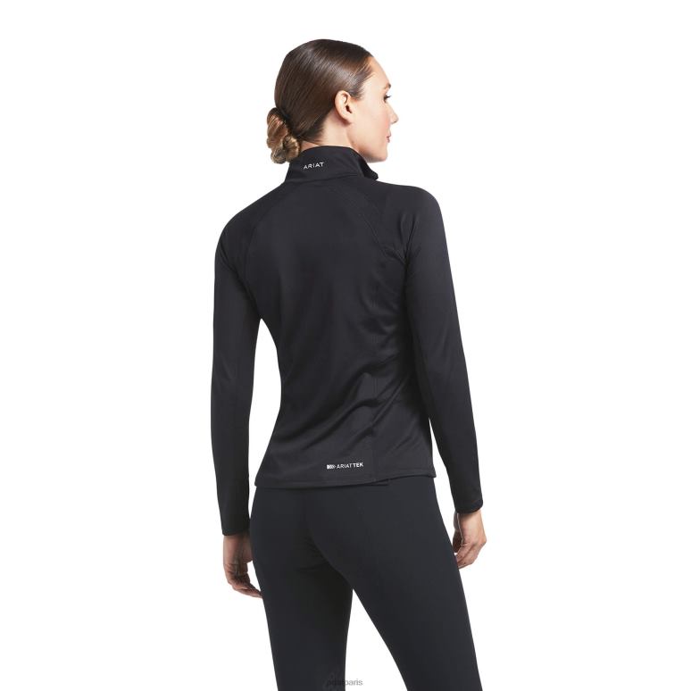 RJ66P2870 couche de base sunstopper 2.0 1/4 zip Ariat hauts noir femmes