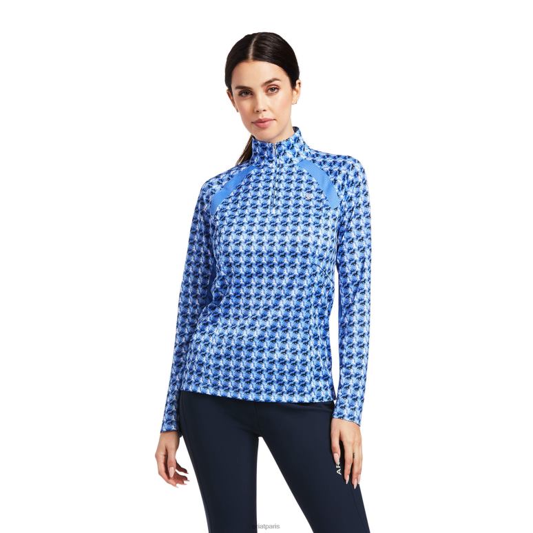RJ66P2924 couche de base sunstopper 2.0 1/4 zip Ariat hauts petit cheval de reykjavik femmes