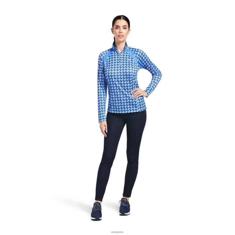 RJ66P2924 couche de base sunstopper 2.0 1/4 zip Ariat hauts petit cheval de reykjavik femmes