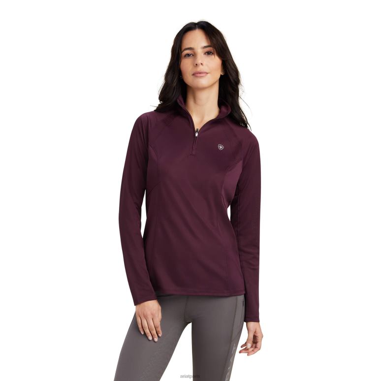 RJ66P2944 couche de base sunstopper 2.0 1/4 zip Ariat hauts mûre femmes