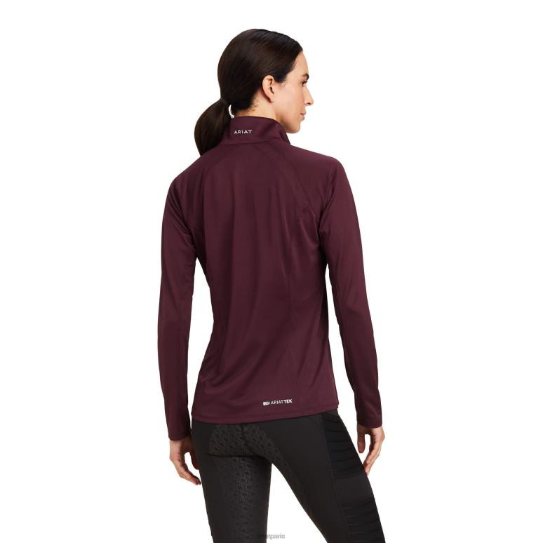 RJ66P2944 couche de base sunstopper 2.0 1/4 zip Ariat hauts mûre femmes