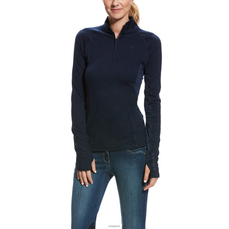 RJ66P2980 couche de base lowell 2.0 1/4 zip Ariat hauts marine femmes