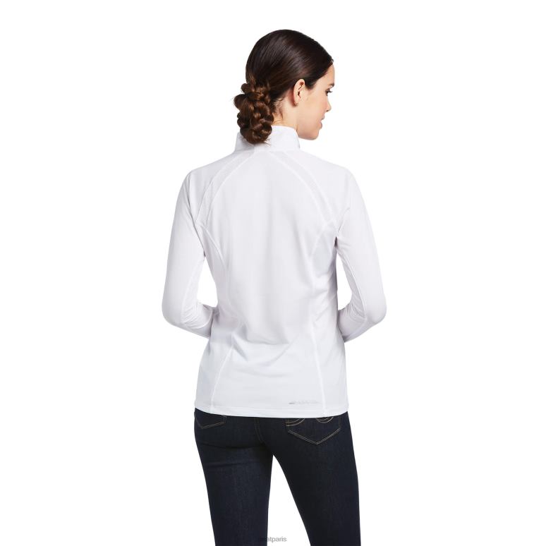 RJ66P3005 couche de base sunstopper 2.0 1/4 zip Ariat hauts blanc femmes