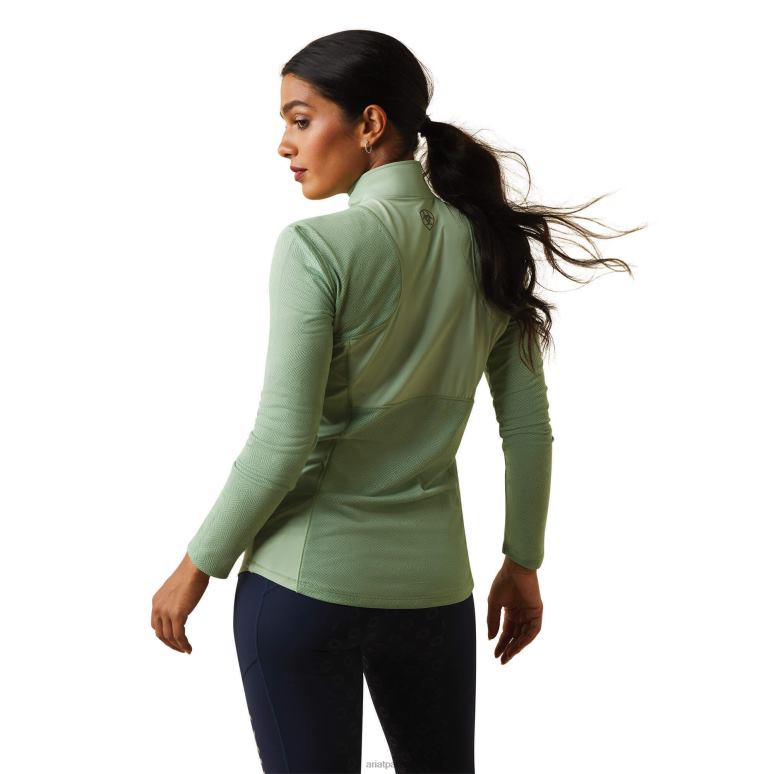 RJ66P3026 couche de base respirante avec 1/4 zip Ariat hauts basilic femmes