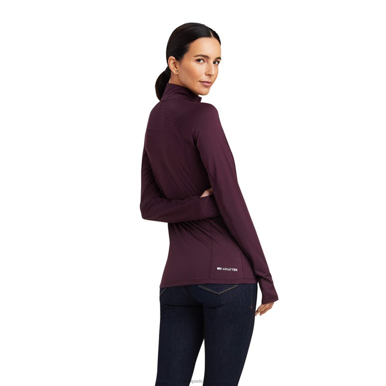 RJ66P3144 couche de base lowell 2.0 1/4 zip Ariat hauts mûre femmes