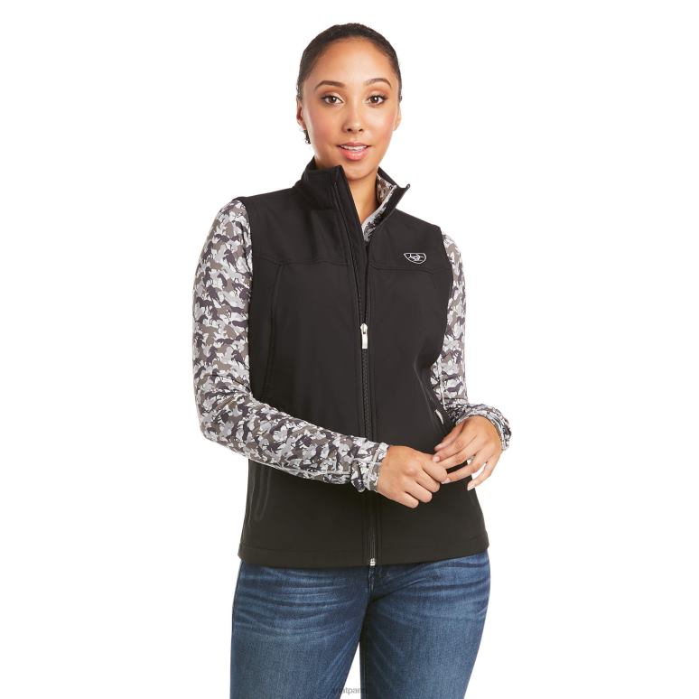 RJ66P3477 nouveau gilet softshell d'équipe Ariat hauts noir femmes