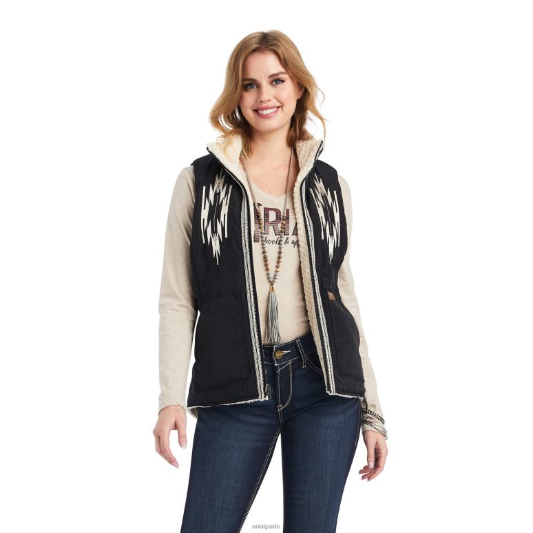 RJ66P3486 gilet dilon chimayo Ariat hauts noir femmes