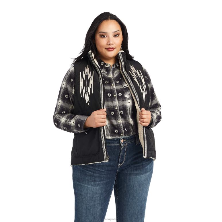 RJ66P3486 gilet dilon chimayo Ariat hauts noir femmes