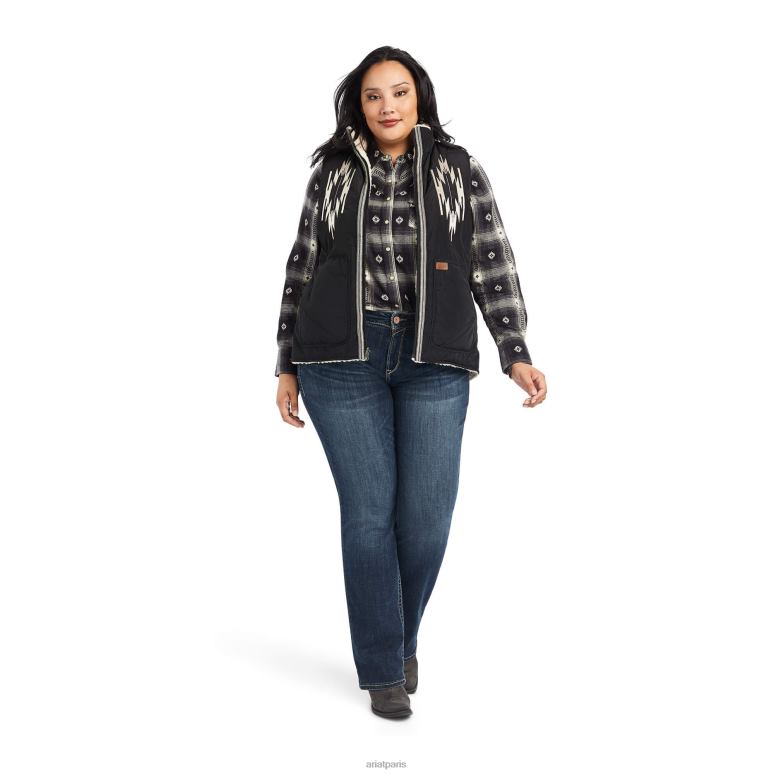 RJ66P3486 gilet dilon chimayo Ariat hauts noir femmes