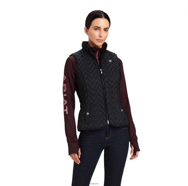 RJ66P3537 gilet isolé ashley Ariat hauts noir femmes