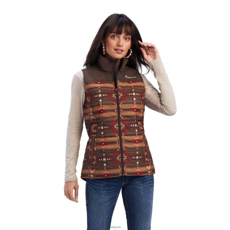 RJ66P3543 gilet isolé crius Ariat hauts impression des canyonlands femmes