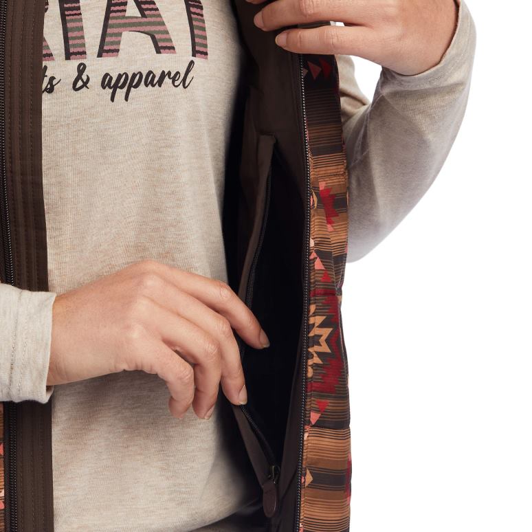 RJ66P3543 gilet isolé crius Ariat hauts impression des canyonlands femmes