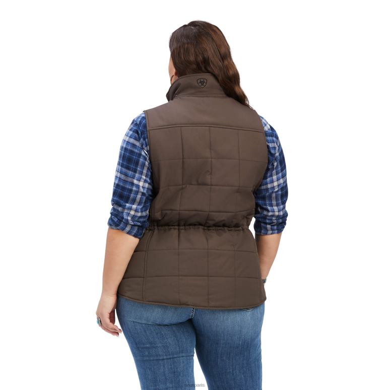 RJ66P3545 gilet isolé crius Ariat hauts écorce de banian femmes