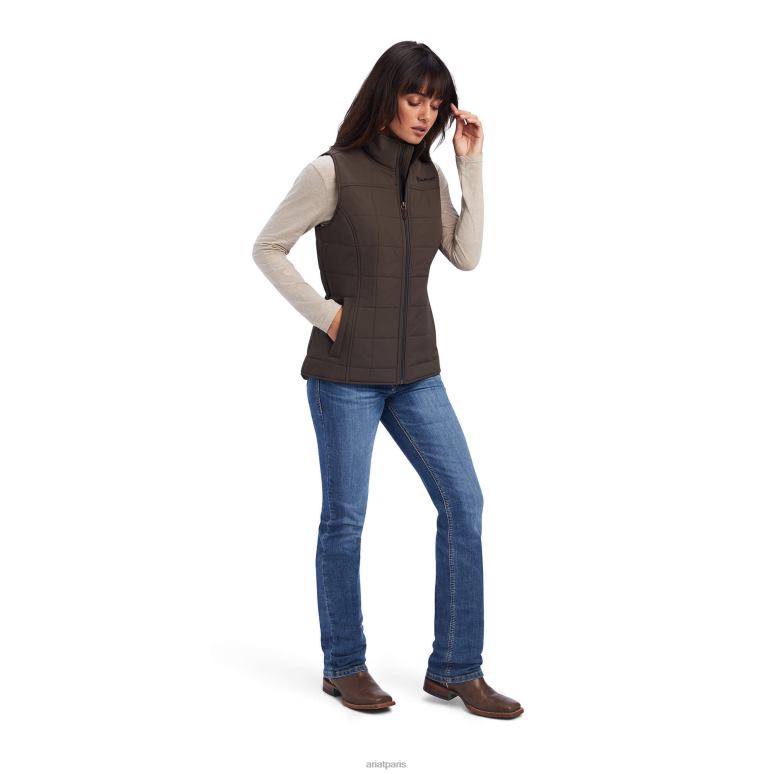 RJ66P3545 gilet isolé crius Ariat hauts écorce de banian femmes