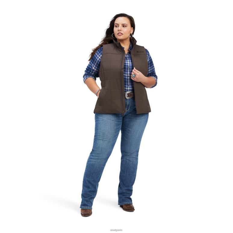 RJ66P3545 gilet isolé crius Ariat hauts écorce de banian femmes