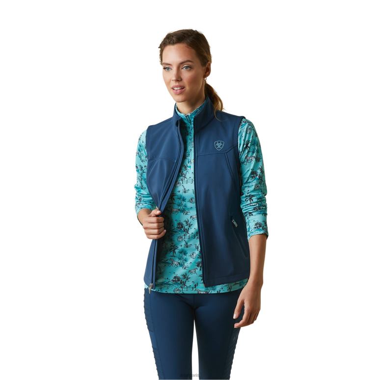 RJ66P3546 nouveau gilet softshell d'équipe Ariat hauts pétrole profond femmes