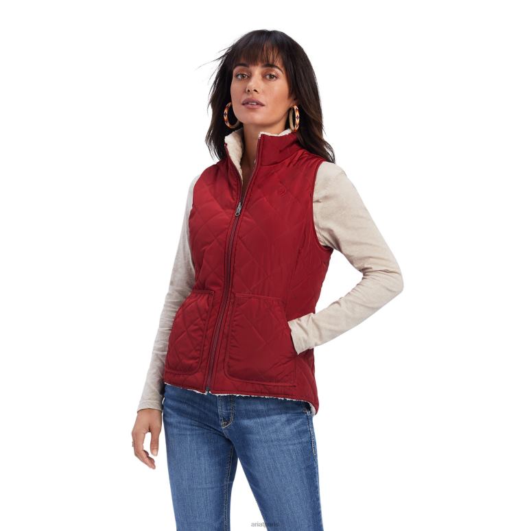 RJ66P3570 gilet isolant réversible Dilon Ariat hauts rouge rouge femmes