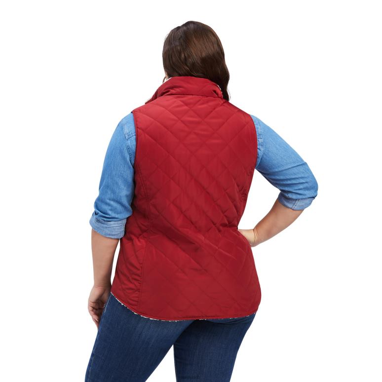 RJ66P3570 gilet isolant réversible Dilon Ariat hauts rouge rouge femmes