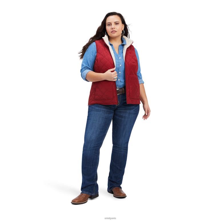 RJ66P3570 gilet isolant réversible Dilon Ariat hauts rouge rouge femmes