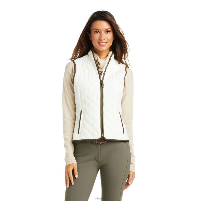 RJ66P3617 gilet en bois Ariat hauts glace à la vanille femmes